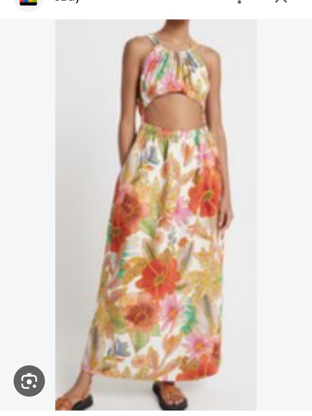 Mara Hoffman Tropical Floral Maxi Skirt - Orange, Pink, Green Midi Dress XXS